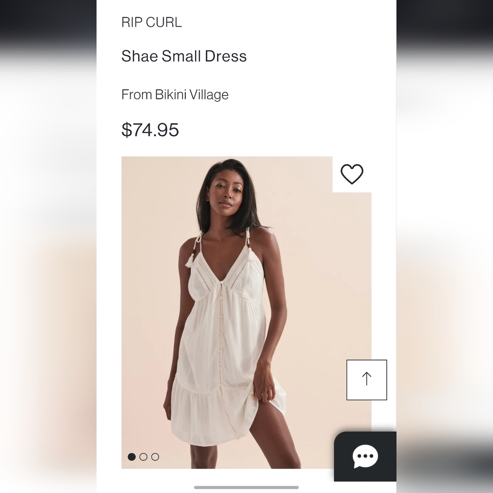 New Rip Curl White Ruffled Tiered Sundress - Picture 4 of 4